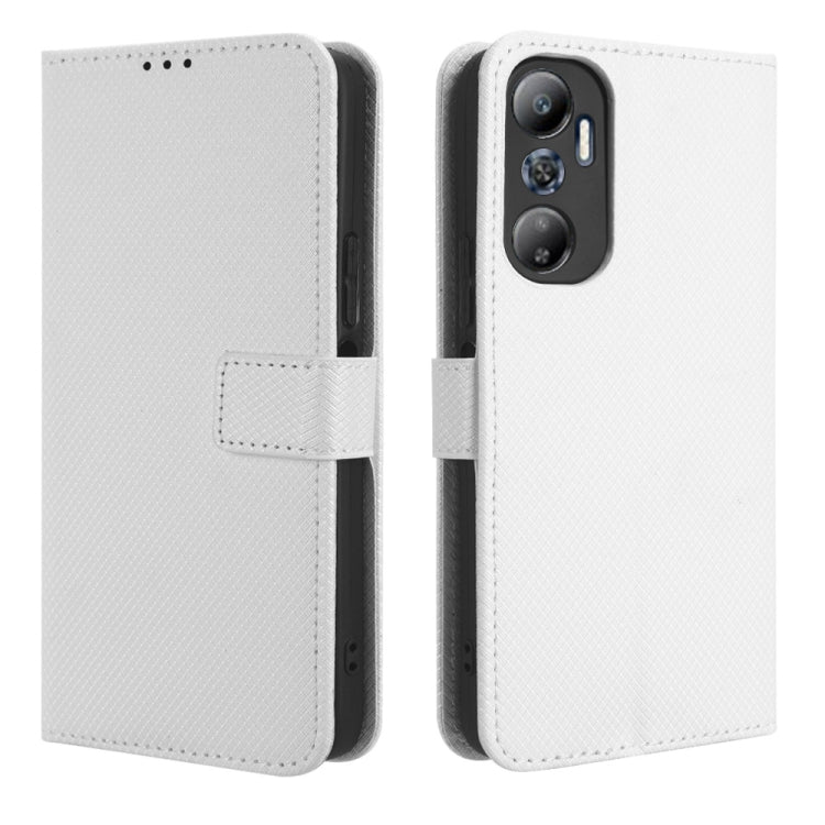 For Infinix Hot 20 4G X682B Diamond Texture Leather Phone Case