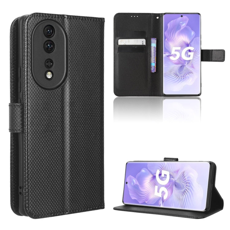 For Honor 80 5G Diamond Texture Leather Phone Case