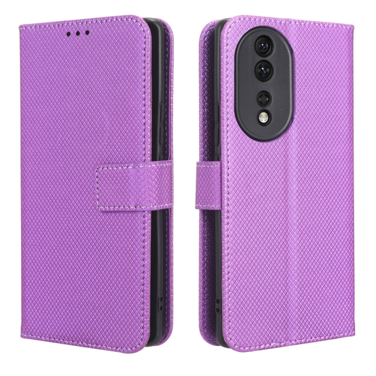 For Honor 80 5G Diamond Texture Leather Phone Case