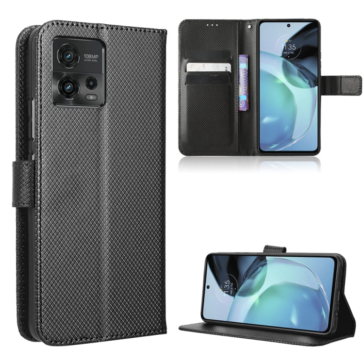 For Motorola Moto G72 4G Diamond Texture Leather Phone Case