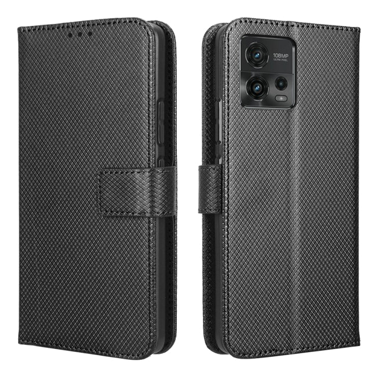 For Motorola Moto G72 4G Diamond Texture Leather Phone Case