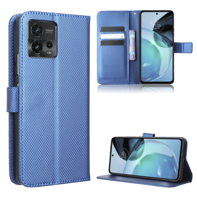 For Motorola Moto G72 4G Diamond Texture Leather Phone Case