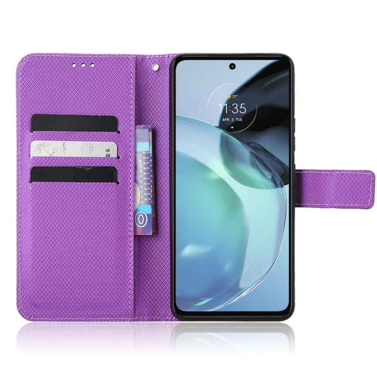 For Motorola Moto G72 4G Diamond Texture Leather Phone Case