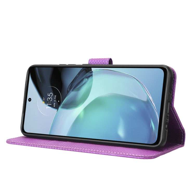 For Motorola Moto G72 4G Diamond Texture Leather Phone Case