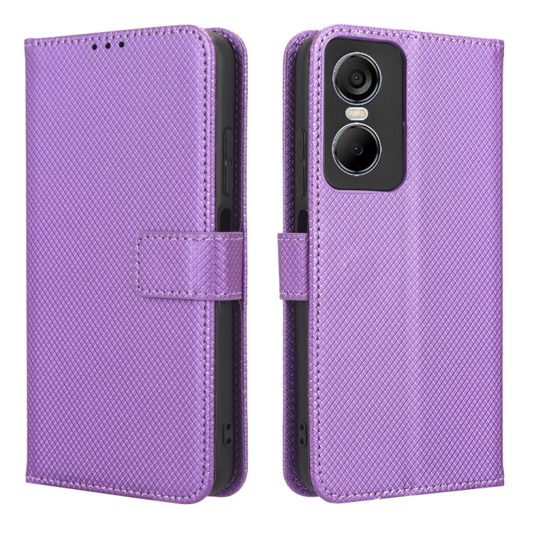 For Tecno Pop 6 Pro BE8 Diamond Texture Leather Phone Case