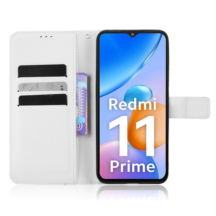 For Xiaomi Redmi 11 Prime 4G Diamond Texture Leather Phone Case