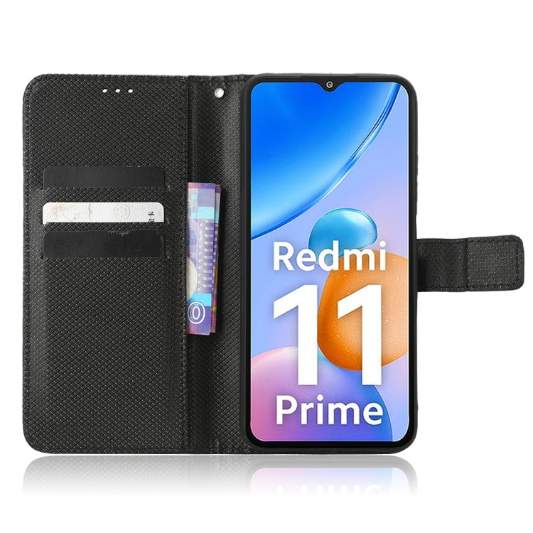 For Xiaomi Redmi 11 Prime 4G Diamond Texture Leather Phone Case