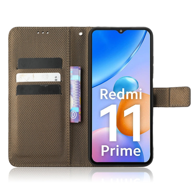 For Xiaomi Redmi 11 Prime 4G Diamond Texture Leather Phone Case