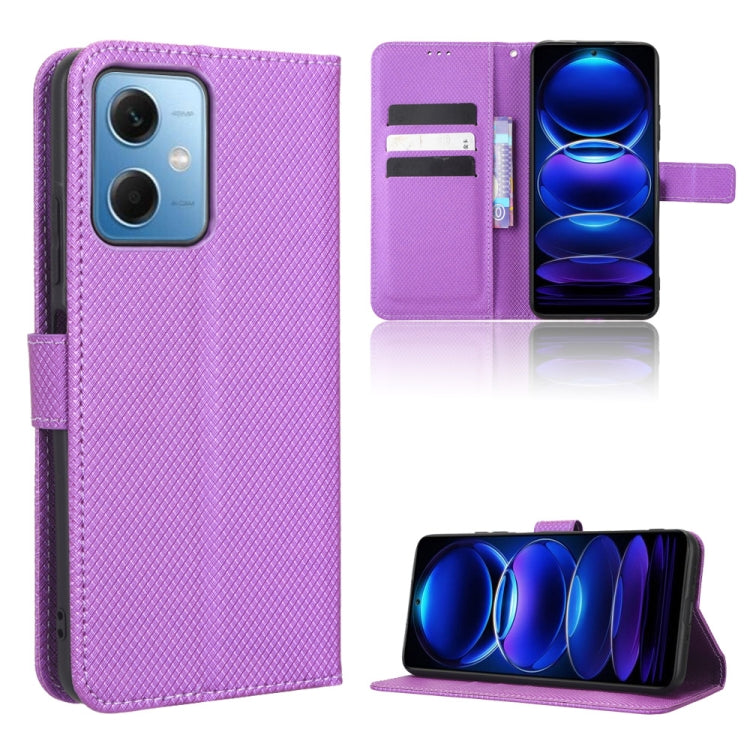 For Xiaomi Redmi Note 12 China Diamond Texture Leather Phone Case