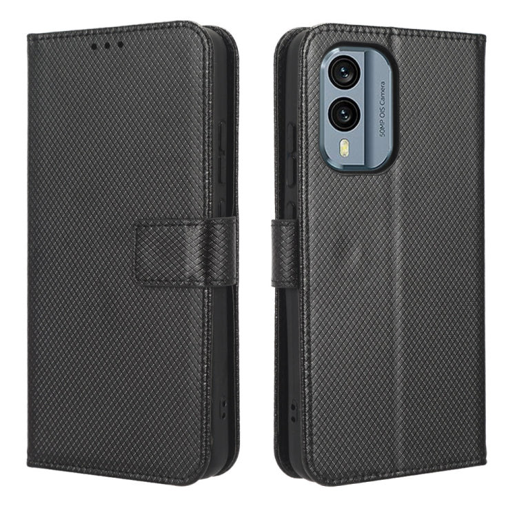 For Nokia X30 5G Diamond Texture Leather Phone Case