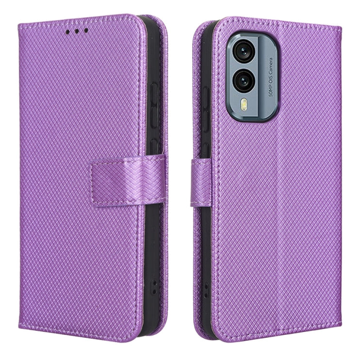 For Nokia X30 5G Diamond Texture Leather Phone Case