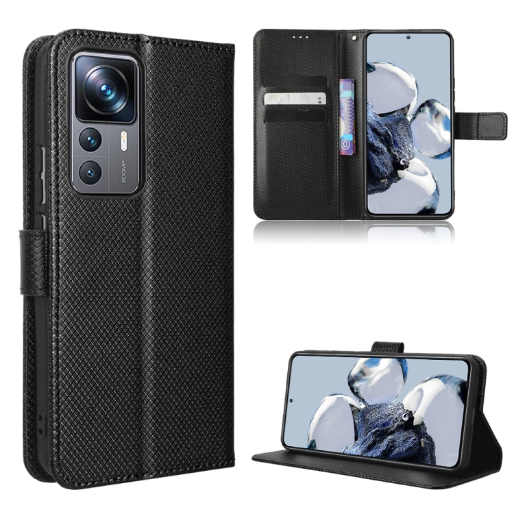 For Xiaomi 12T Pro Diamond Texture Leather Phone Case