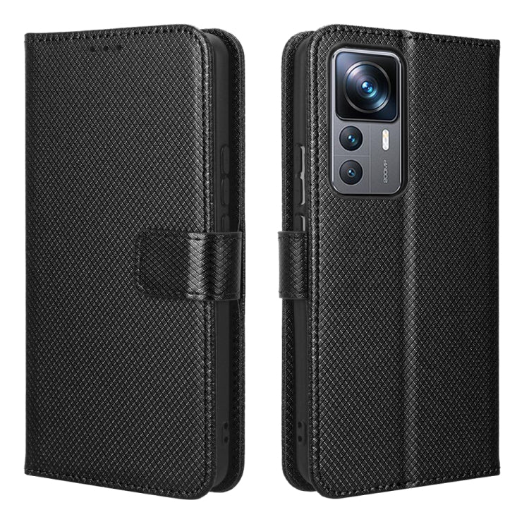 For Xiaomi 12T Pro Diamond Texture Leather Phone Case