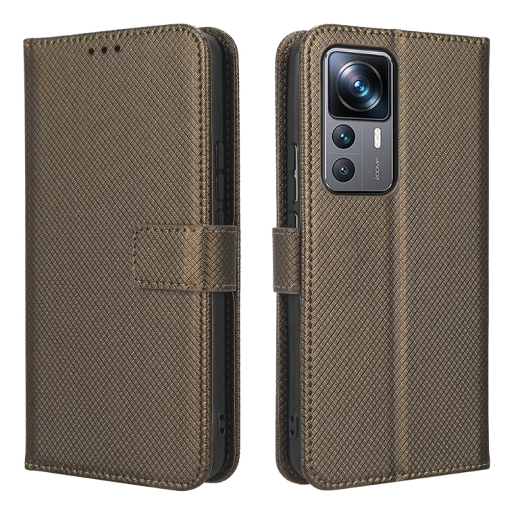 For Xiaomi 12T Pro Diamond Texture Leather Phone Case