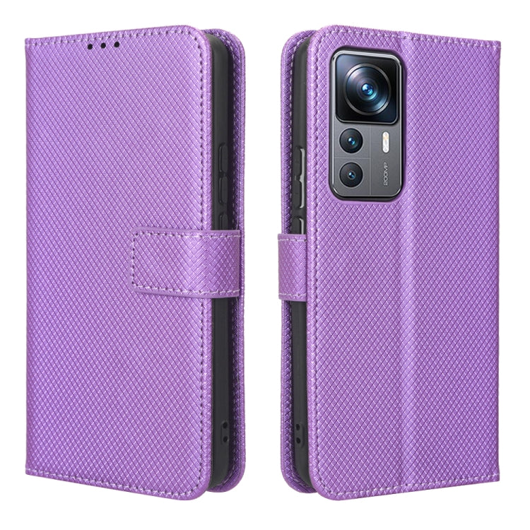 For Xiaomi 12T Pro Diamond Texture Leather Phone Case