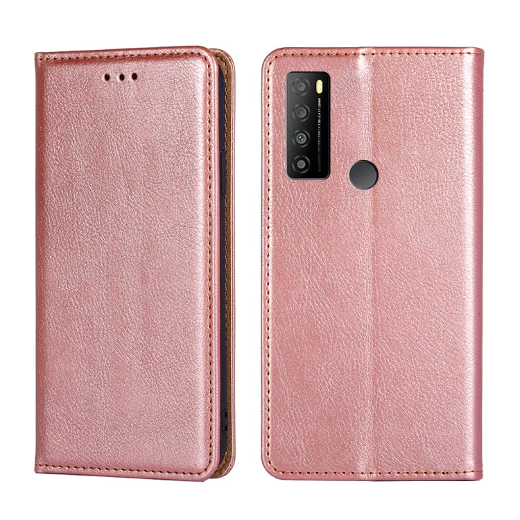 For TCL 30XL 2022 Gloss Oil Solid Color Magnetic Leather Phone Case