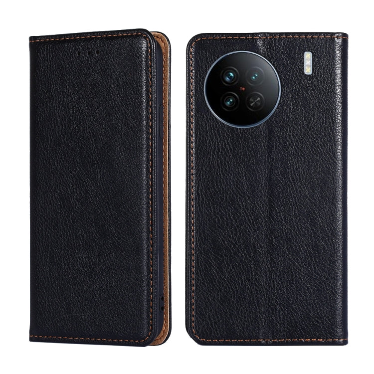 For vivo X90 Gloss Oil Solid Color Magnetic Leather Phone Case