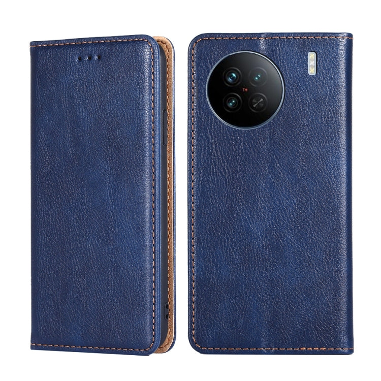 For vivo X90 Gloss Oil Solid Color Magnetic Leather Phone Case