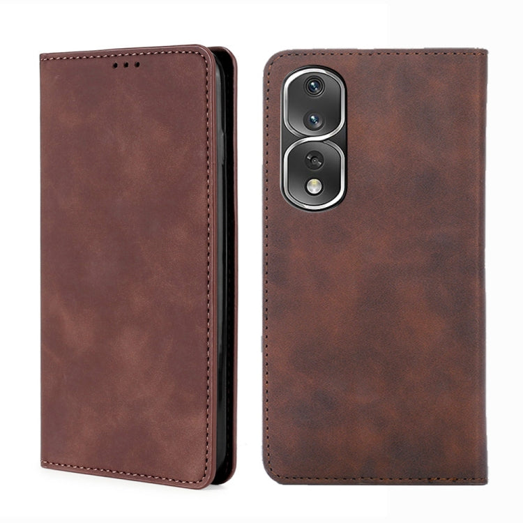 For Honor 80 Pro Skin Feel Magnetic Horizontal Flip Leather Phone Case
