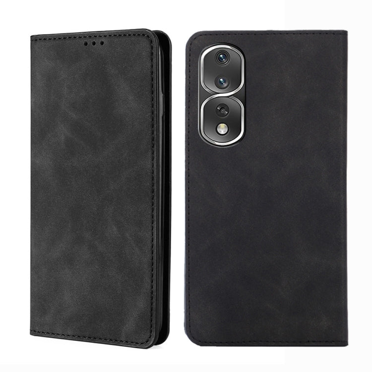 For Honor 80 Pro Skin Feel Magnetic Horizontal Flip Leather Phone Case