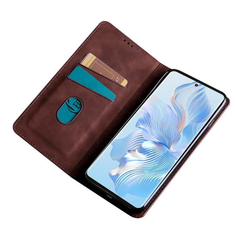 For OPPO A58 5G Skin Feel Magnetic Horizontal Flip Leather Phone Case