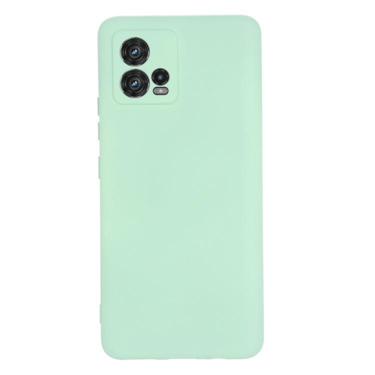 For Motorola Moto G72 Pure Color Liquid Silicone Shockproof Full Coverage Phone Case