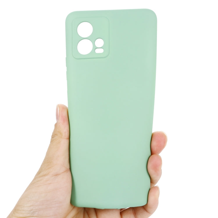 For Motorola Moto G72 Pure Color Liquid Silicone Shockproof Full Coverage Phone Case