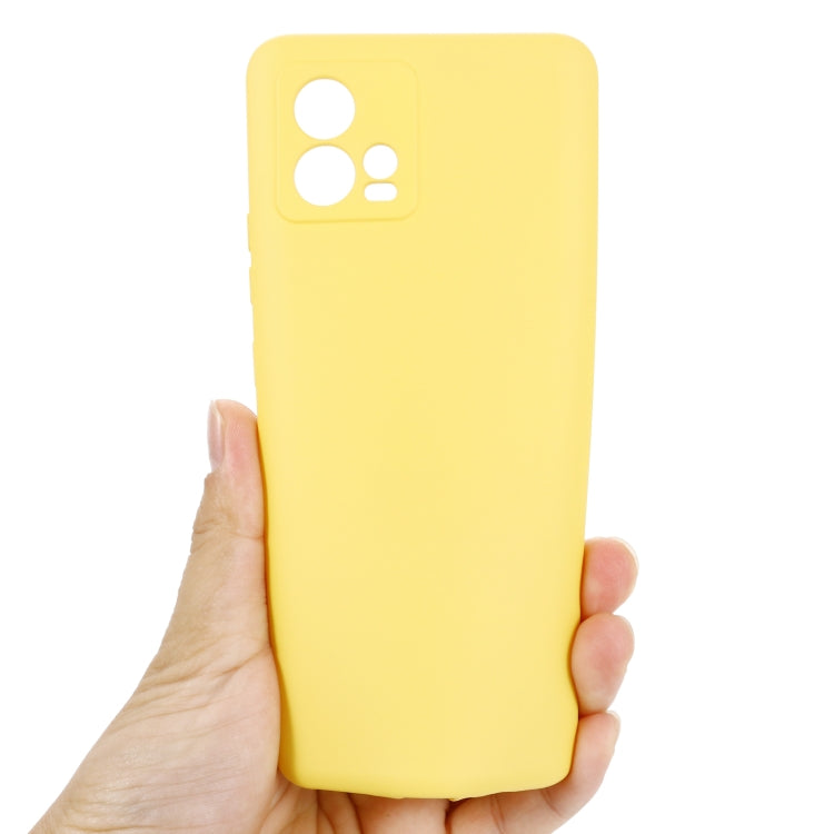 For Motorola Moto G72 Pure Color Liquid Silicone Shockproof Full Coverage Phone Case