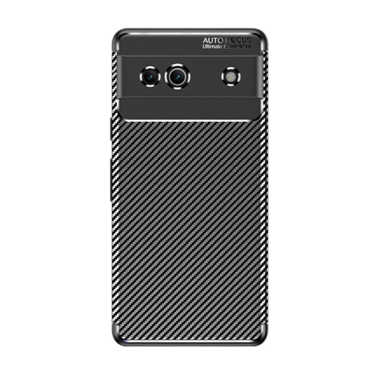 For Google Pixel 7a Carbon Fiber Texture Shockproof TPU Phone Case(Black)