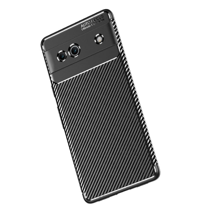 For Google Pixel 7a Carbon Fiber Texture Shockproof TPU Phone Case(Black)