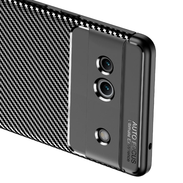 For Google Pixel 7a Carbon Fiber Texture Shockproof TPU Phone Case(Black)