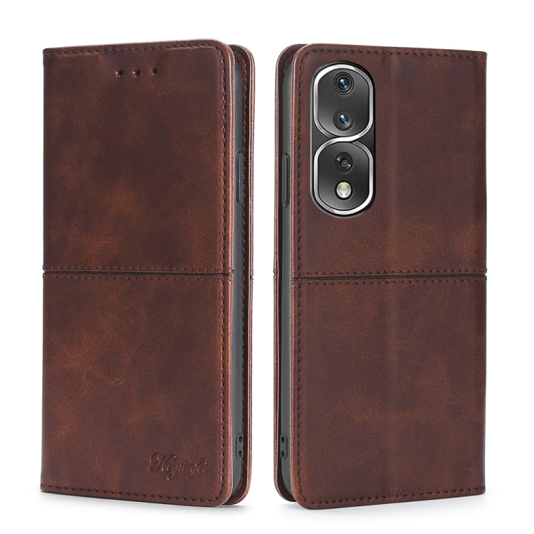 For Honor 80 Pro Cow Texture Magnetic Horizontal Flip Leather Phone Case