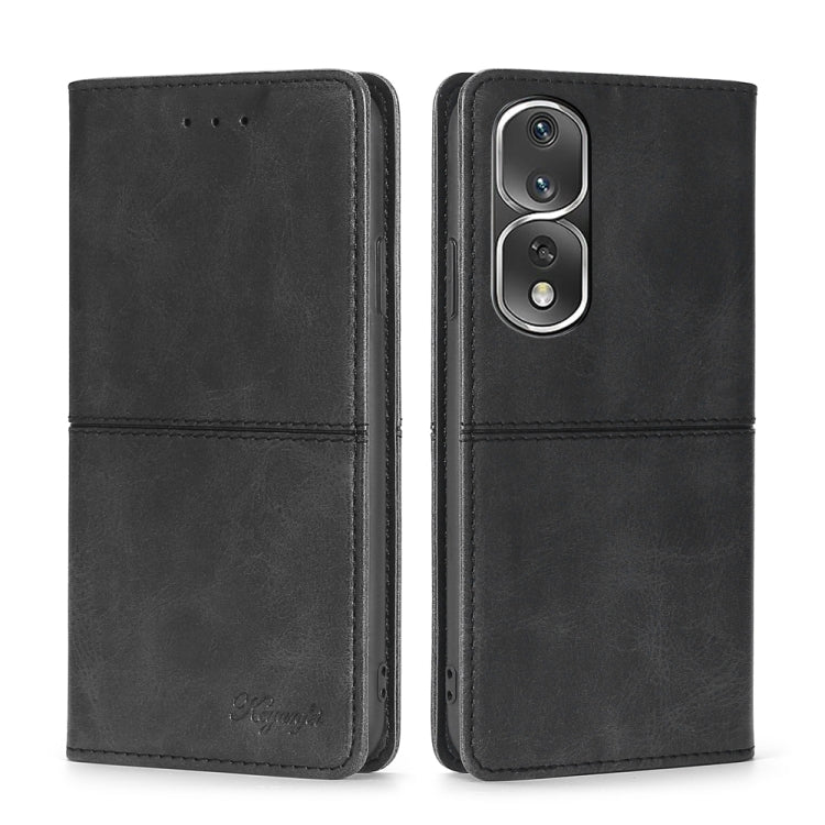 For Honor 80 Pro Cow Texture Magnetic Horizontal Flip Leather Phone Case