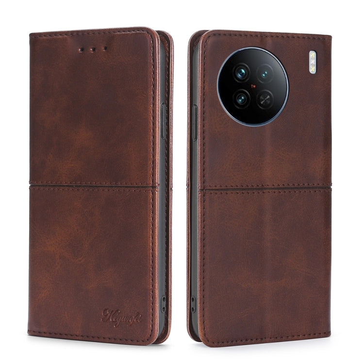For vivo X90 Cow Texture Magnetic Horizontal Flip Leather Phone Case