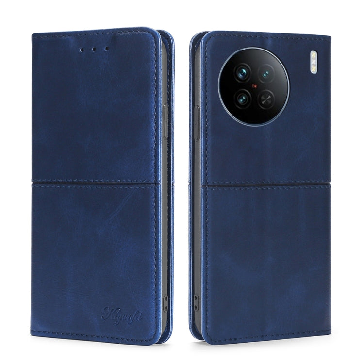 For vivo X90 Cow Texture Magnetic Horizontal Flip Leather Phone Case