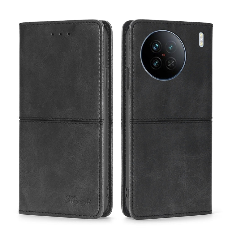 For vivo X90 Cow Texture Magnetic Horizontal Flip Leather Phone Case