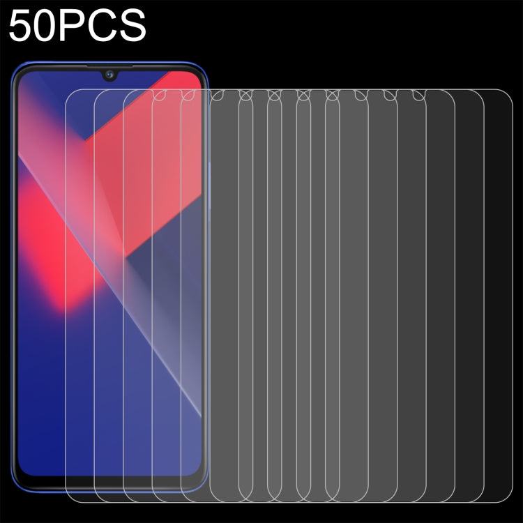 For Wiko 10 50pcs 0.26mm 9H 2.5D Tempered Glass Film