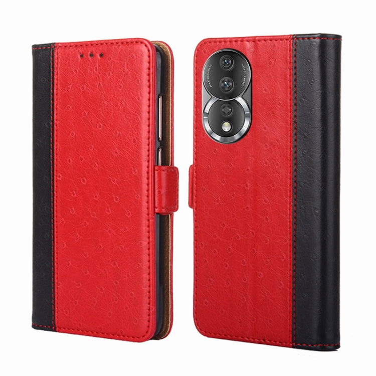 For Honor 80 Ostrich Texture Flip Leather Phone Case