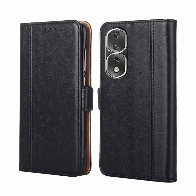 For Honor 80 Pro Ostrich Texture Flip Leather Phone Case