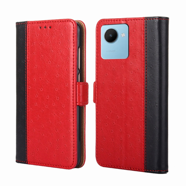For Realme C30s Ostrich Texture Flip Leather Phone Case
