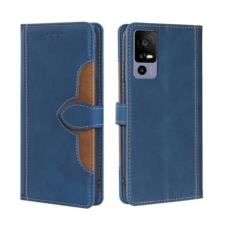 For TCL 40R 5G Skin Feel Magnetic Buckle Leather Phone Case