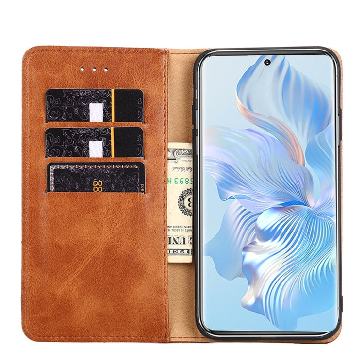 For OPPO A58 5G Non-Magnetic Retro Texture Flip Leather Phone Case