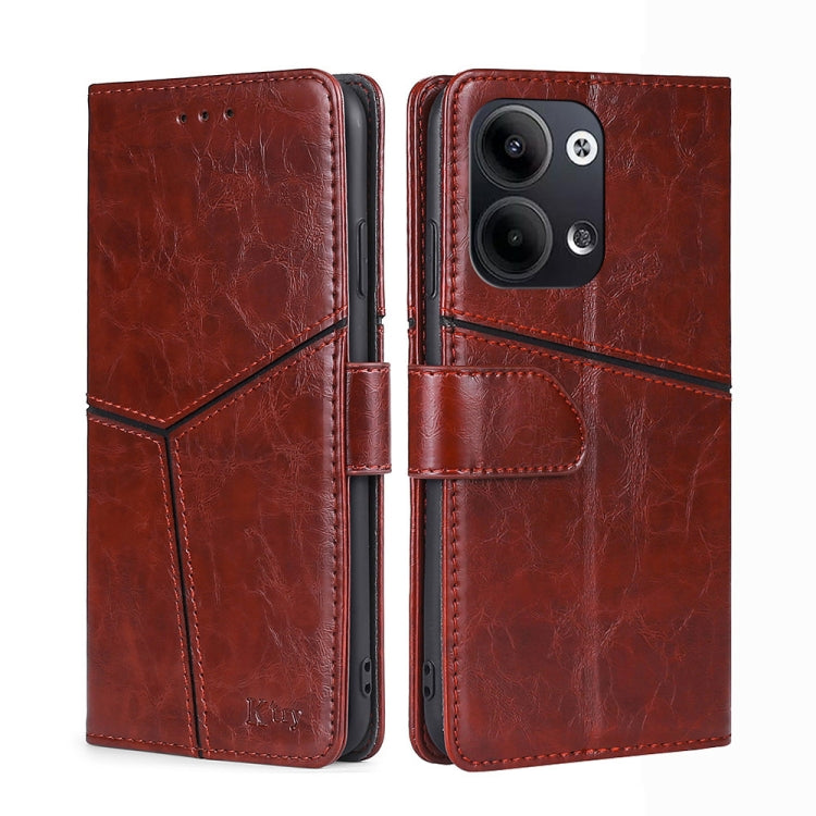 For OPPO Reno9 5G / Reno9 Pro 5G Geometric Stitching Horizontal Flip Leather Phone Case