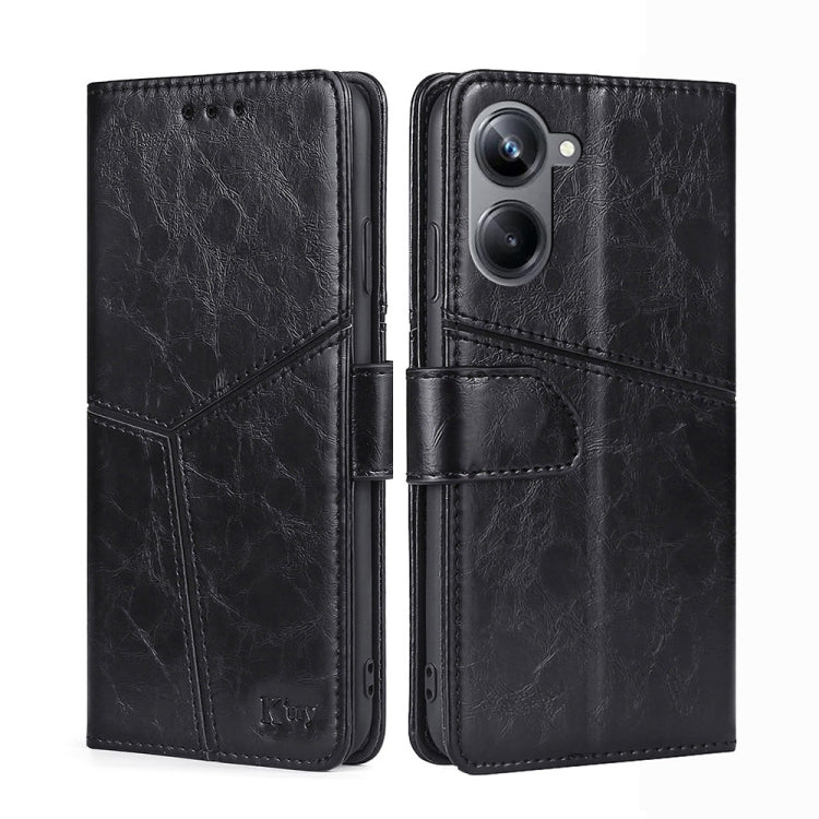 For Realme 10 Pro 5G Geometric Stitching Horizontal Flip Leather Phone Case