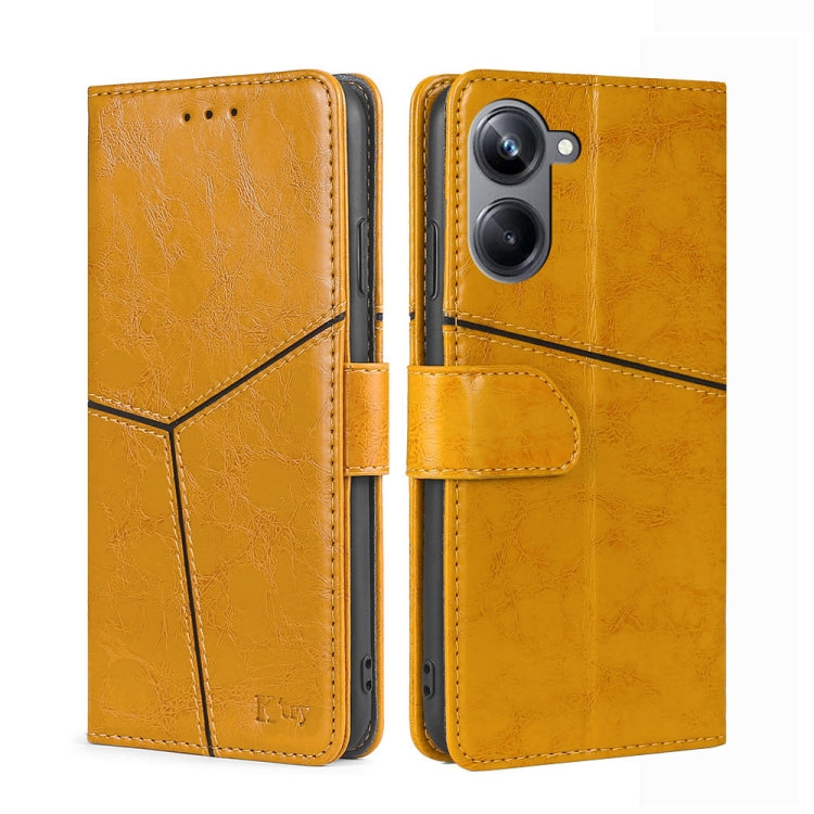 For Realme 10 Pro 5G Geometric Stitching Horizontal Flip Leather Phone Case
