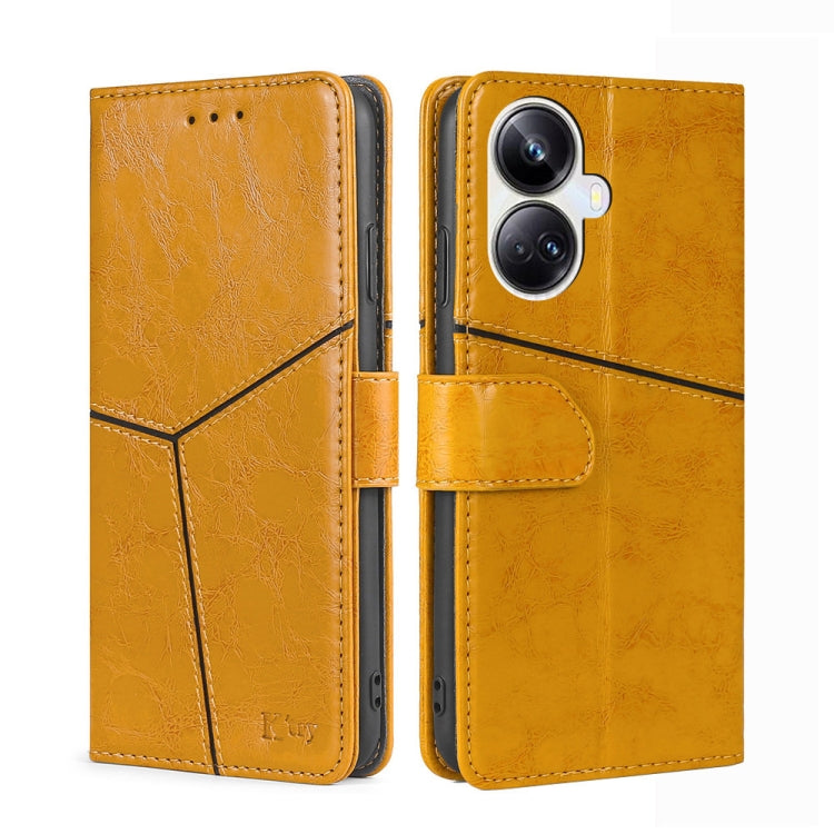 For Realme 10 Pro+ 5G Geometric Stitching Horizontal Flip Leather Phone Case
