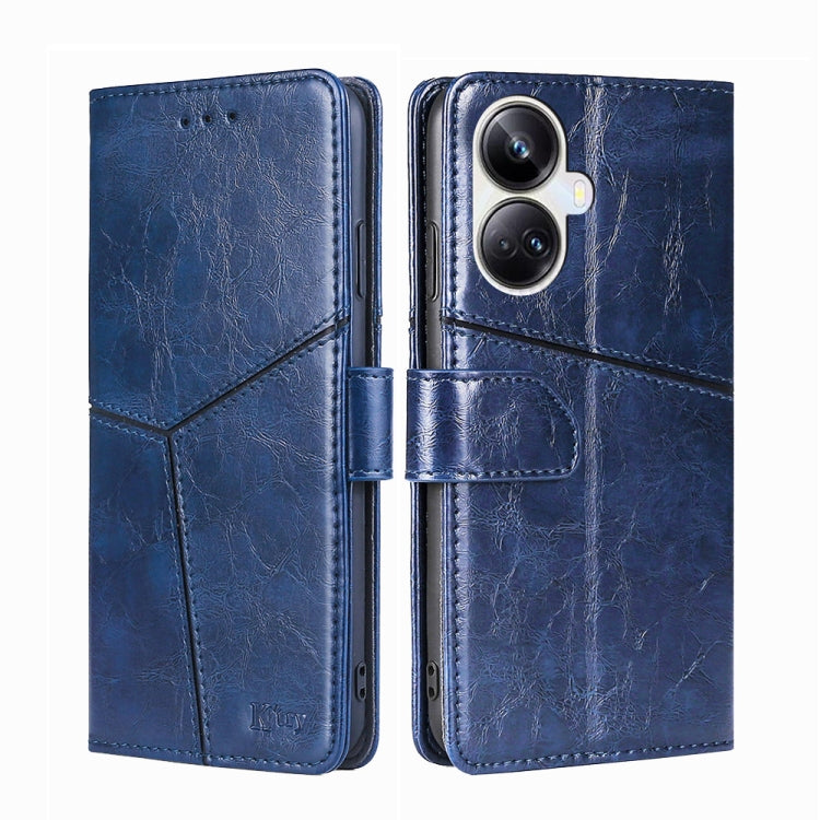 For Realme 10 Pro+ 5G Geometric Stitching Horizontal Flip Leather Phone Case