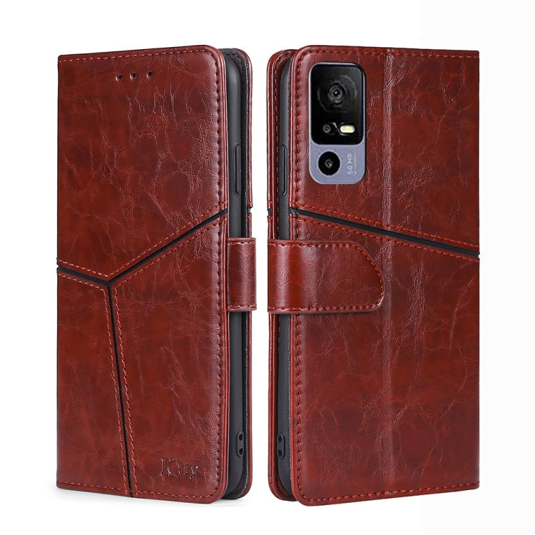 For TCL 40R 5G Geometric Stitching Horizontal Flip Leather Phone Case
