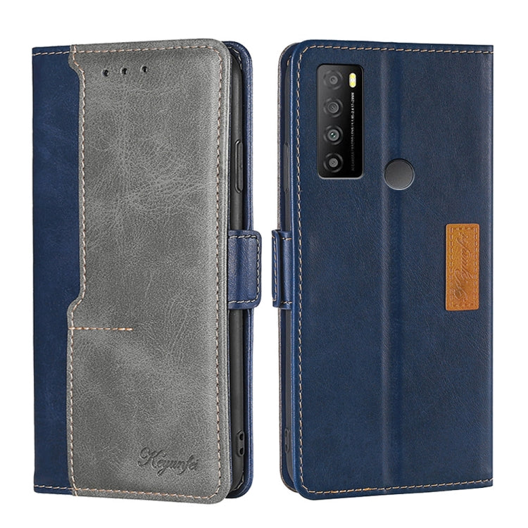 For TCL 30XL 2022 Contrast Color Side Buckle Leather Phone Case