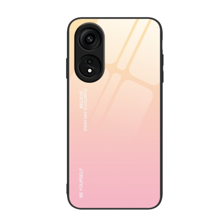 For OPPO A1 Pro Gradient Color Glass Phone Case
